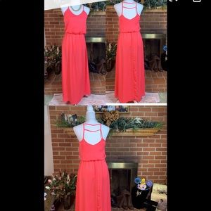City Triangles Maxi Coral Dress